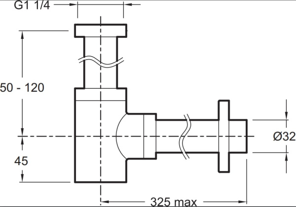 Сифон для раковины Jacob Delafon E78297-CP