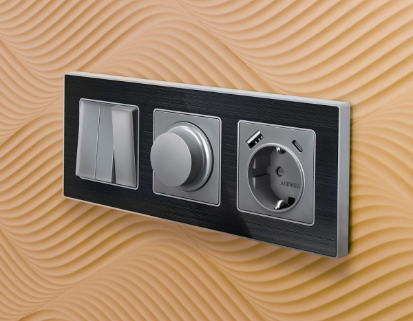 Рамка на 2 поста Ambrella Volt Arctic AF580532