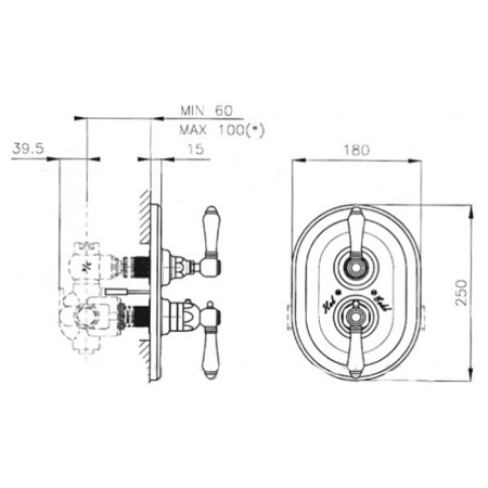 Смеситель для душа Nicolazzi Termostatico 4909CR78 Хром