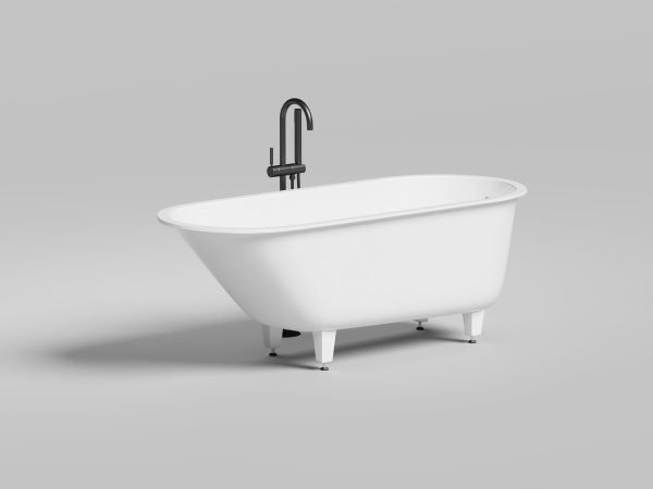 Ванна из искусственного камня Salini Ornella Kit 170х70 102413GF черная