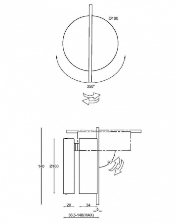 Бра Maytoni Nuance MOD180WL-L4B3K1
