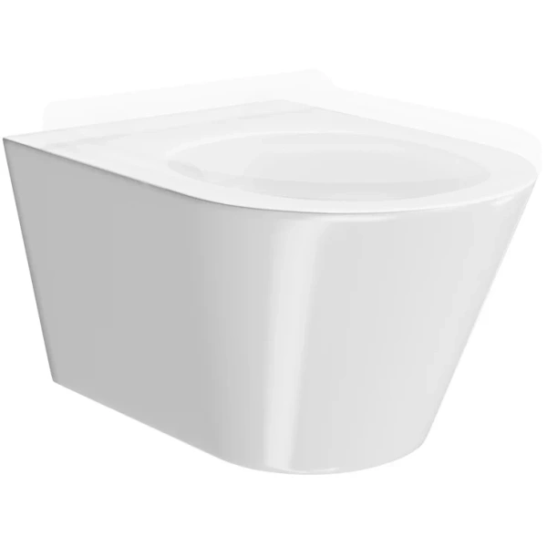 Унитаз подвесной Kerama Marazzi Plaza Modern KMPMWc53GWh2 безободковый, белый глянец