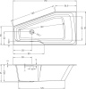 Акриловая ванна Riho Rething Space B113001005 R, 170x90