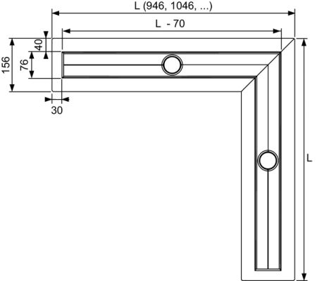 Дренажный канал Tece 611200
