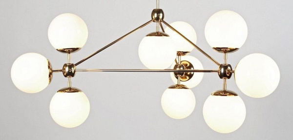 Люстра на штанге Imperiumloft Modo Chandelier White Glass 40,514