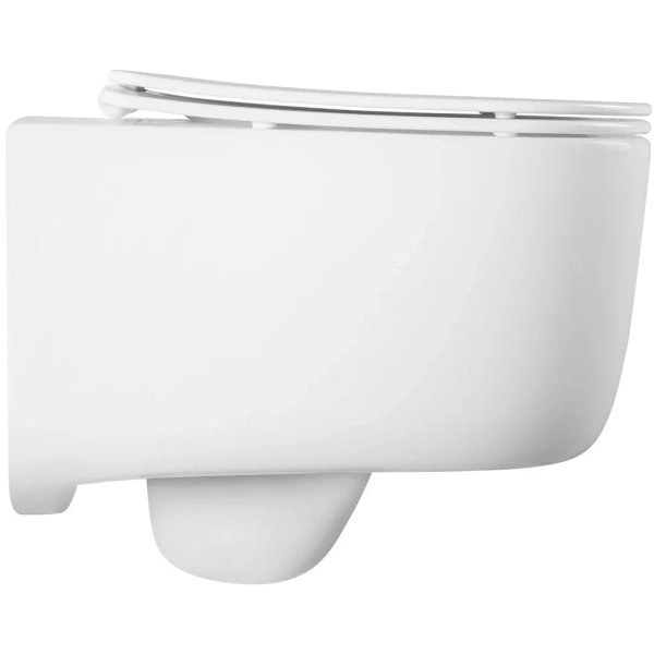 Унитаз подвесной Aquatek Лугано AQ2002-00 безободковый, с сиденьем микролифт, белый