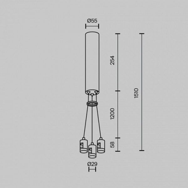 Подвес для трека Maytoni Flarity TRA154SW-BB-R-PT