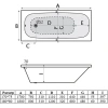Акриловая ванна Vincea VBT-2S180-LG 180x80 см, белый