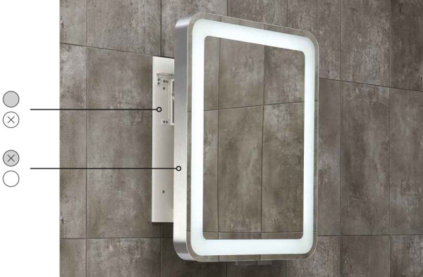 Зеркало Bagno Piu Pol 80X60 белое