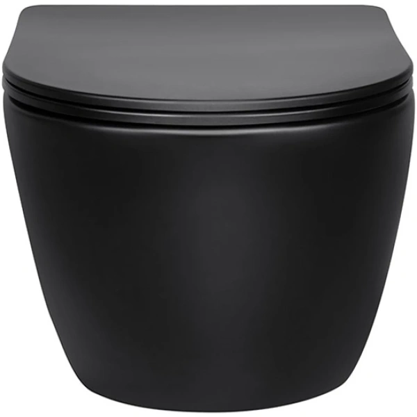 Унитаз подвесной Charus Skandenborg EWC700-125B безободковый, с сиденьем микролифт, черный матовый