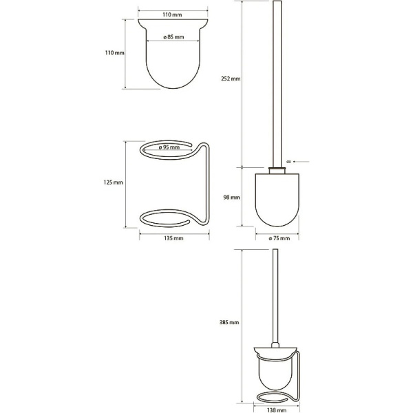 Туалетный ершик Bemeta Neo 104113105