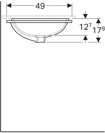 Раковина Geberit VariForm 58x49 500.764.01.2