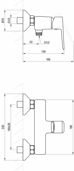 Смеситель для душа Ravak Life LF 032.00CR X070474