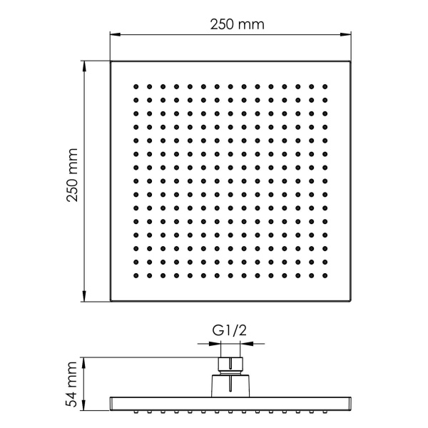Верхний душ WasserKRAFT A358 никель