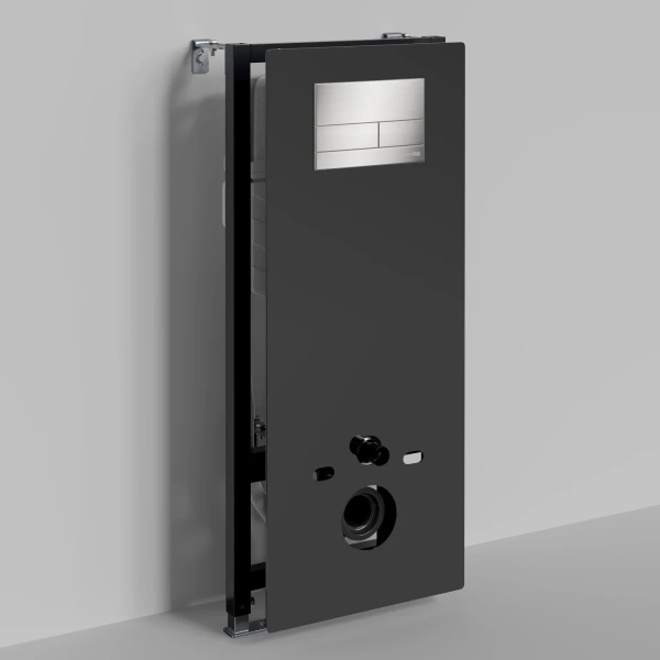 Инсталляция для унитаза WasserKRAFT Abens 20 20TLT.010.ME.BL.BN04 с кнопкой смыва, никель