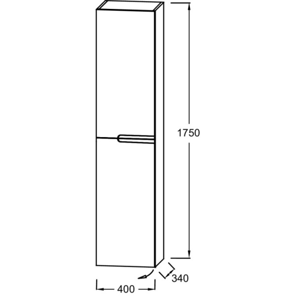 Пенал Jacob Delafon Nona EB1893LRU-G98