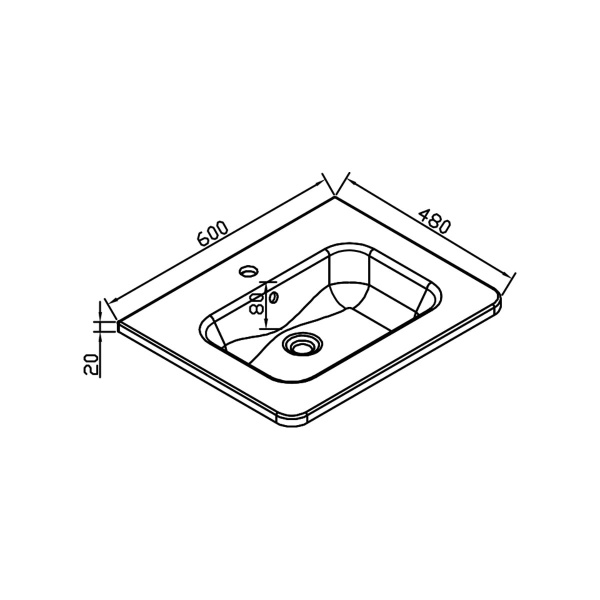 Раковина Vincea VCB-1RA600W