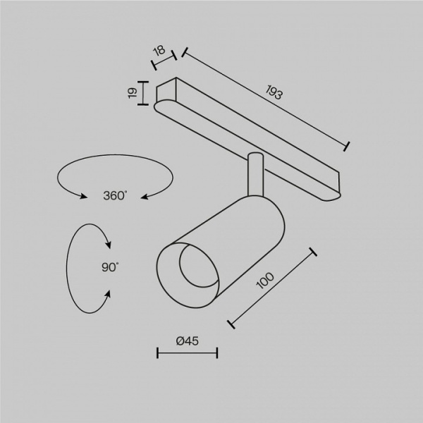 Светильник на штанге Maytoni Technical Фокус TR032-2-5W3K-M-BW