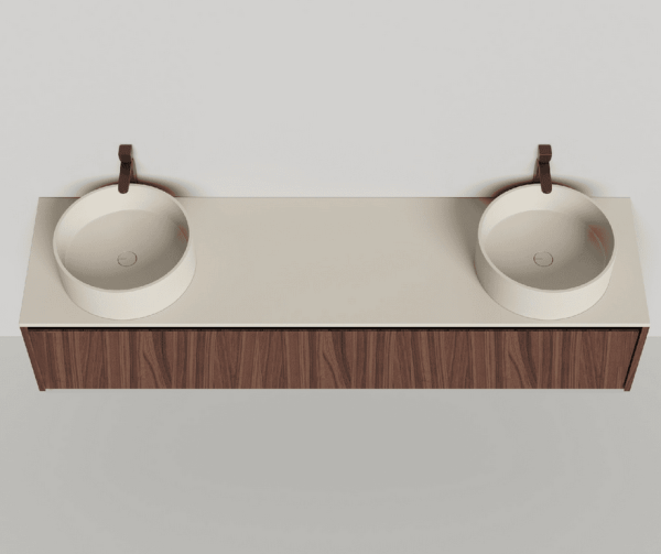 Тумба под две раковины Salini Domino 200 27D220D шпон/RAL