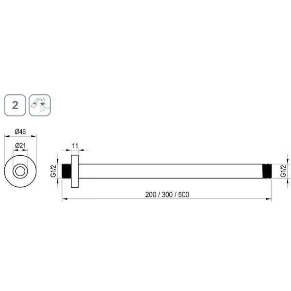 Кронштейн для душа Ravak X07P677 черный матовый