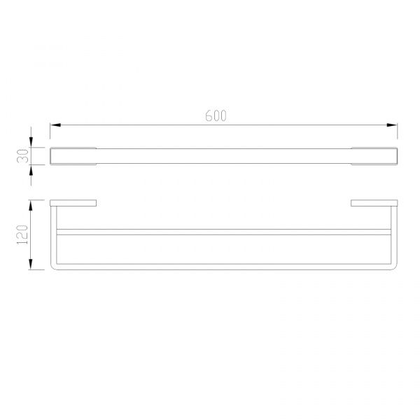 Полотенцедержатель двойной Abber Westen AA1757B черный матовый
