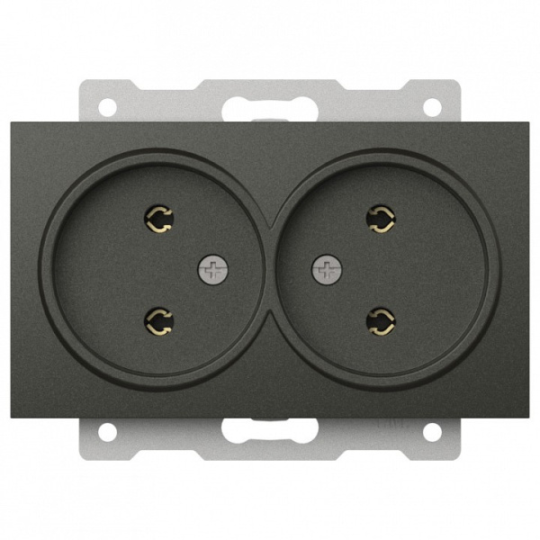Розетка двойная без заземления, без рамки Elbi Eleсtriс Zena Vega 609-011100-908