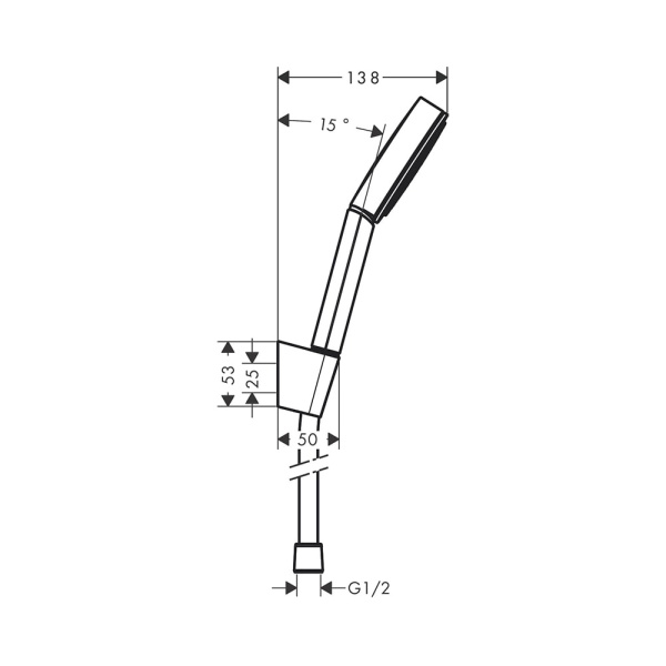 Душевой гарнитур hansgrohe Pulsify S 24301000 хром/черный