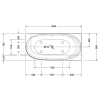 Акриловая ванна 190x90 см R Duravit Cape Cod 700363000000000