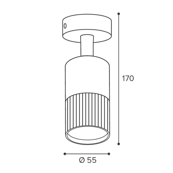 Накладной светильник Wolta DUO WSL-GU10/S18WG