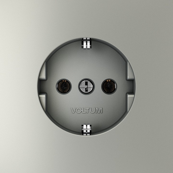Розетка с заземлением без рамки Voltum S70 VLS040105