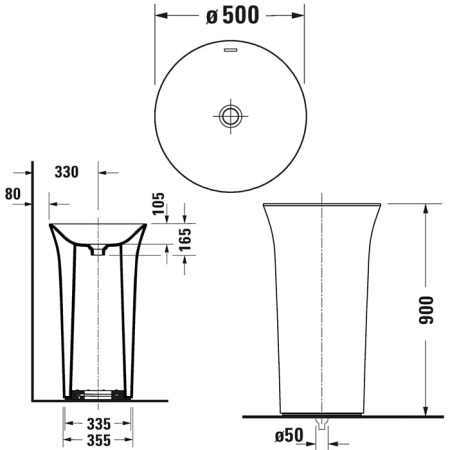 Раковина Duravit White Tulip 50 2703500070