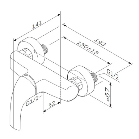 Смеситель для душа AM.PM Sense F7420000