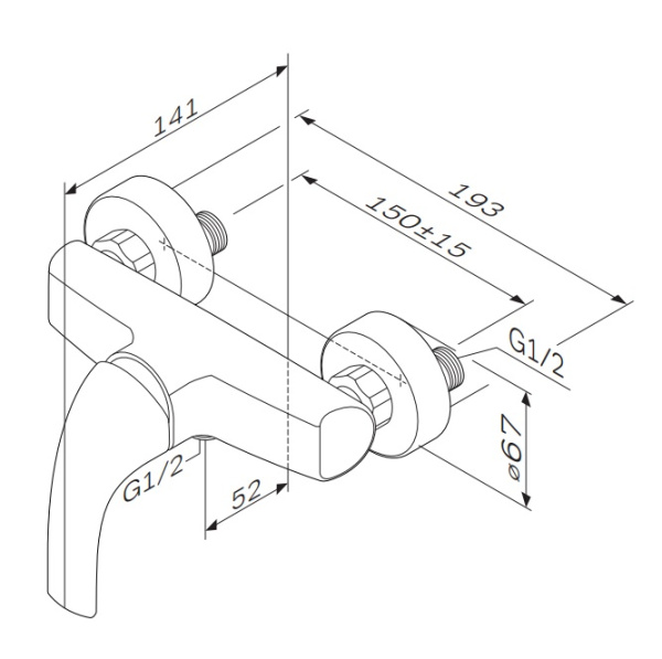 Смеситель для душа AM.PM Sense F7420000