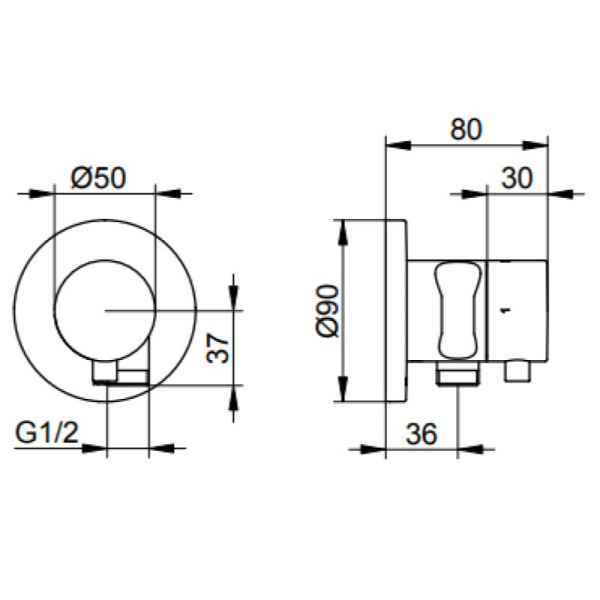 Переключатель Keuco IXMO 59557011201