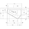 Акриловая ванна 177x130 см R Duravit Paiova 5 700391000000000