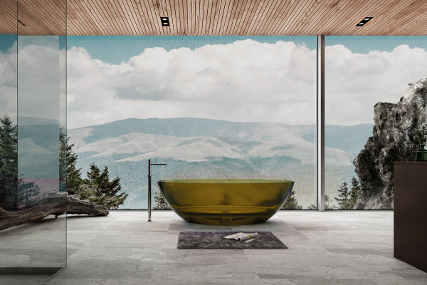 Прозрачная ванна Abber Kristall 180 AT9702Vesuvian зеленый