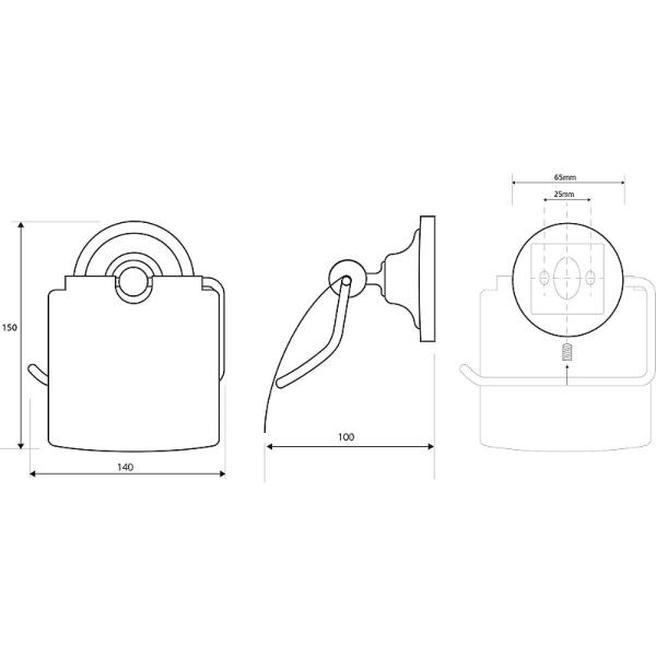 Держатель бумаги Bemeta Retro 144212018