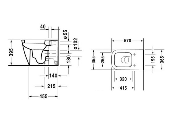 Приставной унитаз Duravit Happy D.2 2159090000