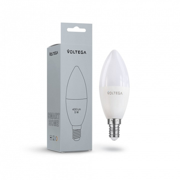 Лампа светодиодная с управлением через Wi-Fi Voltega Wi-Fi bulbs E14 5Вт 2700-6500K 2427