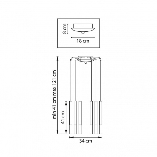 Подвесная люстра Lightstar Tubo L8T747147