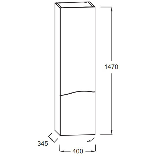 Пенал Jacob Delafon Sherwood EB1836LRU-P13