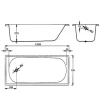 Ванна стальная BLB Europa B30ESLS 130x70 см, белый