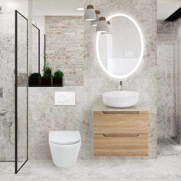 Подвесной унитаз BelBagno Tre BB8001CHR/SC с сиденьем
