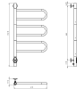 Полотенцесушитель электрический Vincea 44х80 VTD-1R2CE
