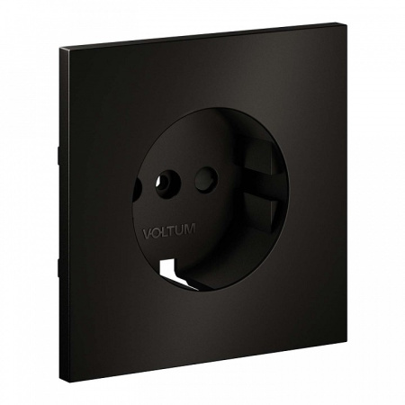 Накладка для розетки с заземлением и со шторками Voltum S70 METAL VLSM000712