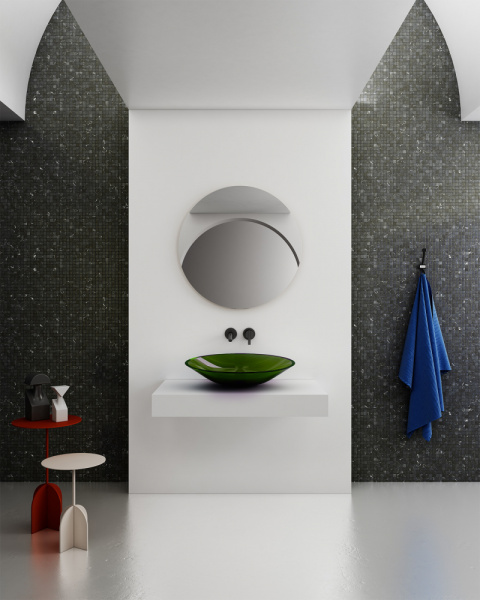 Раковина Abber Kristall 53 AT2812Emerald изумруд