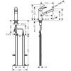Смеситель для кухни hansgrohe Focus M42 150 1jet sBox 71829800 с вытяжным изливом сталь