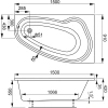 Акриловая ванна 150x91 см R Vagnerplast Avona VPBA159AVO3PX-04
