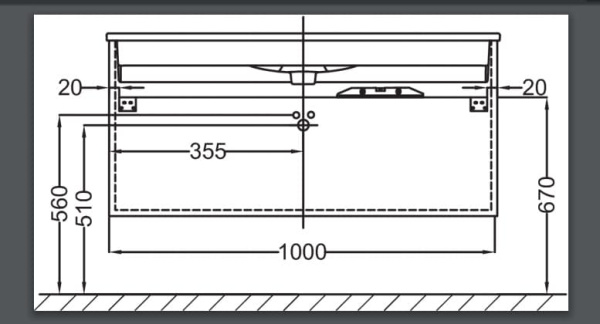 Тумба под раковину Jacob Delafon Vox 100 EB2075-R1-N18 Белый Блестящий