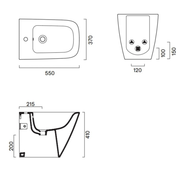 Напольное биде Catalano Green 0419551001